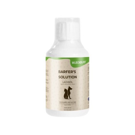 Lyra Pet Lecker.Pet Barfer's Solution 100 % Lachsöl für Hunde & Katzen 500 ml