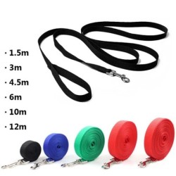 Haustierbedarf Hunde Katzen Nylon Gürtel Flexible Zugseil Walking Training Hundeleine Bleigurt 1.5m schwarz