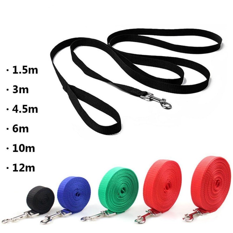 Haustierbedarf Hunde Katzen Nylon Gürtel Flexible Zugseil Walking Training Hundeleine Bleigurt 1.5m schwarz