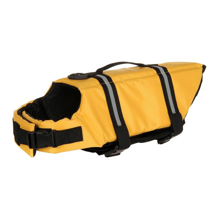 Rettungsweste für Haustiere, reflektierendes, atmungsaktives Mesh, tragbare Rettungsweste für Hunde, zum Bootfahren S gelb