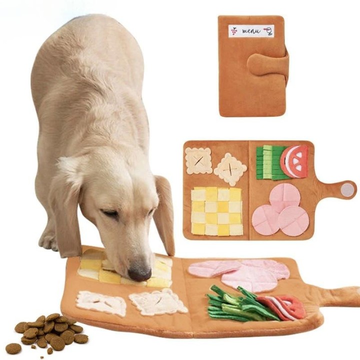Haustier Hund Schnüffelmatte Puzzle Plüsch Hundespielzeug für kleine mittelgroße Hunde Hund Slow Food Spielzeug Futternapf Fu