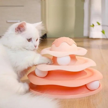 Haustierspielzeug, Ball, rotierendes Katzenspielzeug, rotierende Rutsche, Haustierbedarf für Hunde und Katzen, interaktives K