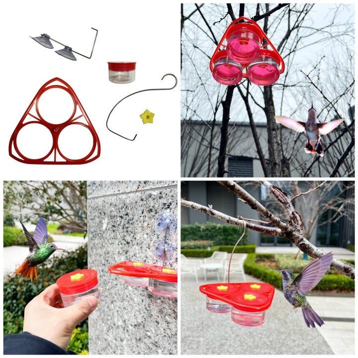 1 Stück/3 Stück Hängende Kolibri-Hängefutterspender für Hofvögel Futterspender Hoffutterspender Zubehör Vogelwasser-Trinkwerk