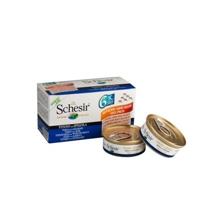 Schesir 24x50g Thunfisch mit Wolfsbarsch, in Gelee