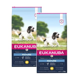 EUKANUBA Mature Medium Breed bogata w świeżego kurczaka 30 kg (2 x 15kg)