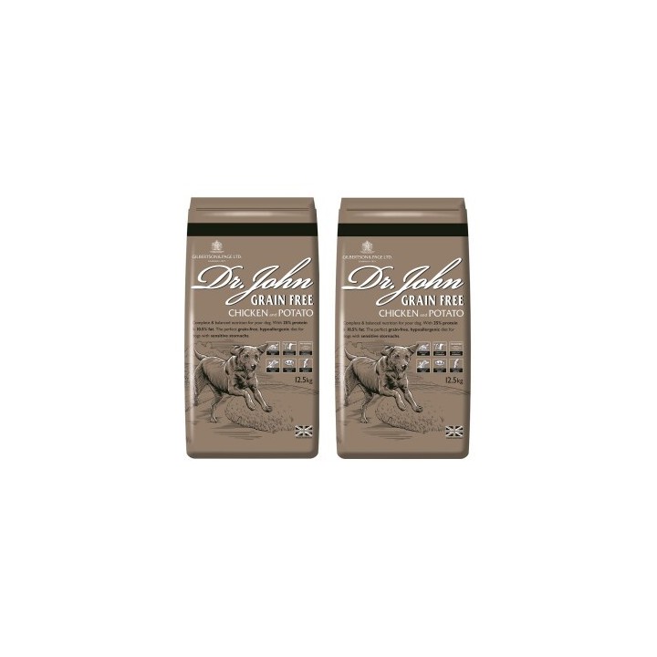 Dr John Getreidefreies Huhn & Kartoffeln 2x12,5 kg