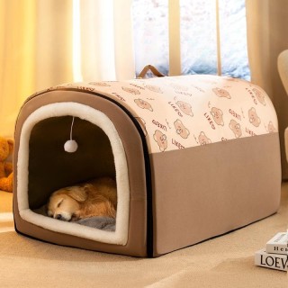 Hundehütte Verdicktes Hundehaus Abnehmbare und waschbare große Hundematte Winterwarme große Hundehaustierhütte Hundematratze