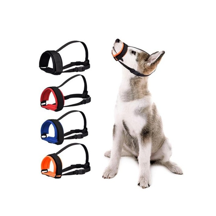 Hochelastischer Gesichtsschutz für Hunde Innovativer, umweltfreundlicher Maulkorb für Welpen Anti-Bell-Mundschutz S schwarz