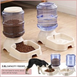 Automatischer Futter- und Wasserspender für Haustiere, Katzen- und Hundefutternapf, Wasserspender, große Kapazität, Schüssel