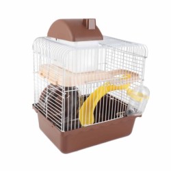 2-stöckiger Hamsterkäfig, großer Raum, hohes Chassis-Design, Hamster-Lebensraumkäfig für Haustier-Hamster, klein