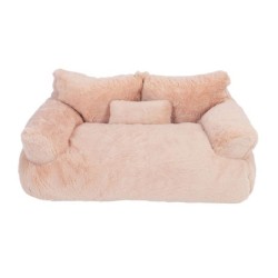 Haustier-Sofabett, warm, weich, bequem, abnehmbar, waschbar, rutschfeste Unterseite, Katzencouchbett für Katzen und Hunde M