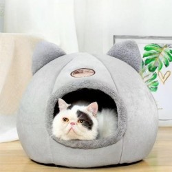 Katzenbett, warm, plus Samt, Schlafmatte für alle Jahreszeiten, Katzenbedarf, Zwinger, kleines Hundebett M 36*36*36