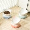 Keramik-Katzennapf, niedlicher Napf mit schräger Öffnung, für Haustiere mit hohem Fuß, große Kapazität, Mehrzweck-Trinknapf f