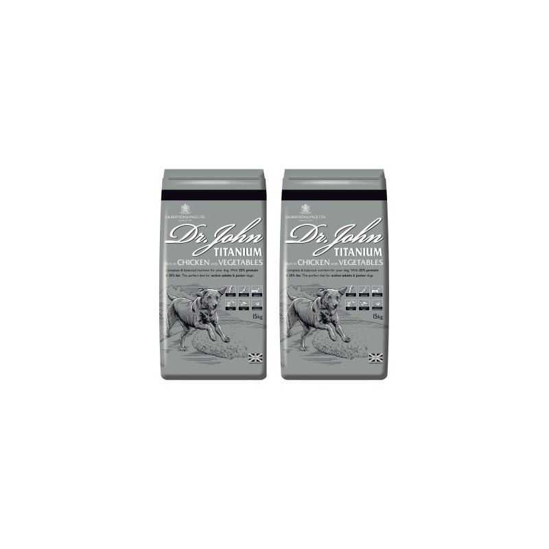 Dr John Reich an Huhn mit Gemüse Titanium 2x15 kg