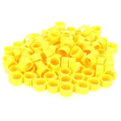 200Pcs 10mm Tauben Kein Wort Bein Ring Geflügel Fuß Clip Identifikation Ring Vögel Liefert gelb