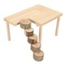 Hamster-Kletterplattform, dekorativer Spielplatz aus Holz für kleine Haustiere mit runder Leiter
