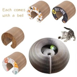 Kreatives, faltbares Katzenkratzbrett, magische Wellpappe, verschleißfest, lindert Langeweile, Haustierprodukte, Katzenspielz