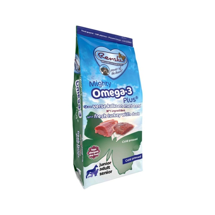 Renske Mighty Omega 3 Plus Cold Pressed Hundefutter - Pute & Ente - 3 kg