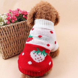 Warme Haustierkleidung für Katzen, Pullover für kleine Hunde, Kapuzenpullover, Mantel, Winter, gestrickte Haustierkleidung fü