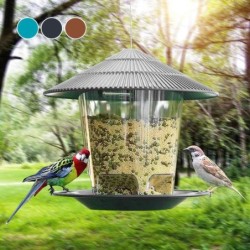Vogelfutterspender, automatisches Fußfütterungswerkzeug, Vogelfutterspender für den Außenbereich, hängende Mutternfütterung,