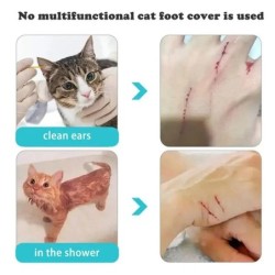 Haustierbedarf Neue Katzenfußabdeckung Katzenbaden mit kratzfester, kratzfester Haustierfußabdeckung S pets for 1-5kg grün