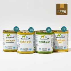 Menü 2: Huhn, Truthahn, Lamm, Hirsch (12 x 800 g)