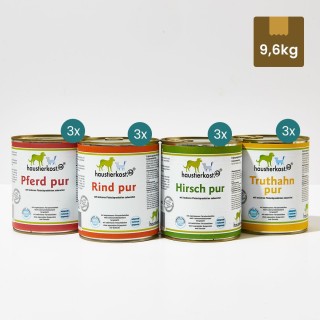 Menü 4: Hirsch, Pferd, Truthahn, Rind (12 x 800 g)