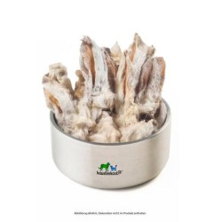 Kaninchenohren mit Fell getrocknet, 500 g