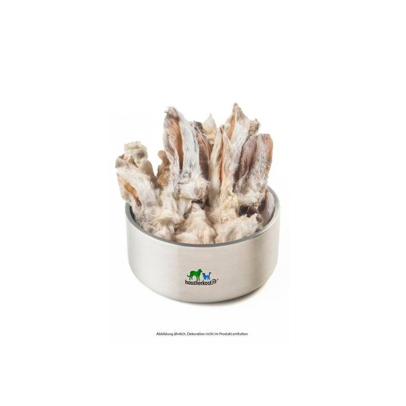 Kaninchenohren mit Fell getrocknet, 500 g