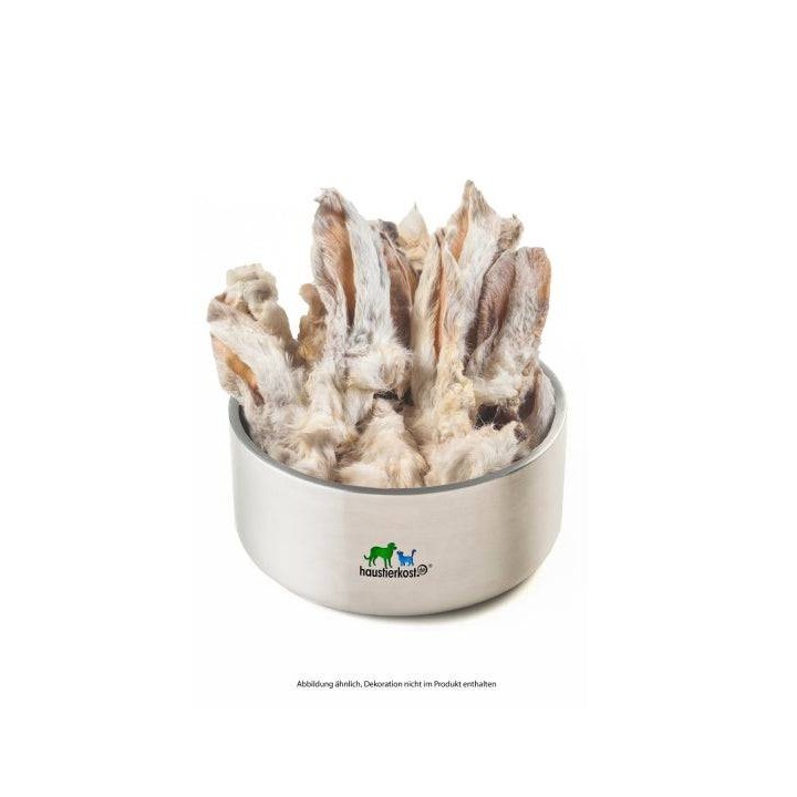 Kaninchenohren mit Fell getrocknet, 500 g