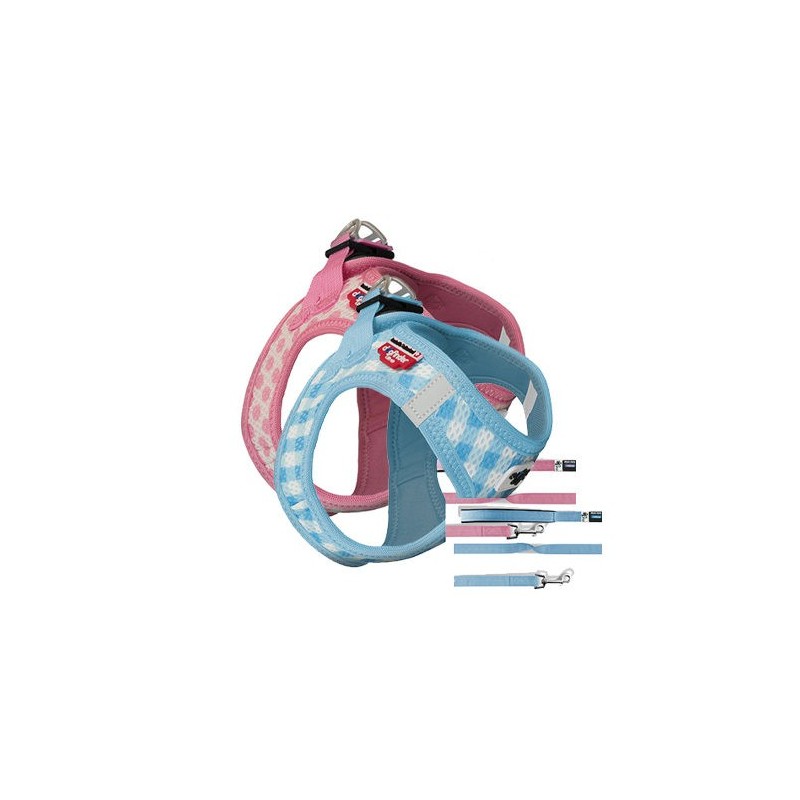 Curli Vest Harness Air-Mesh & Leash Puppy Set - XXXS - Hellrosa