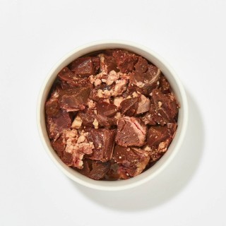 Straußenfleischgulasch gebrüht