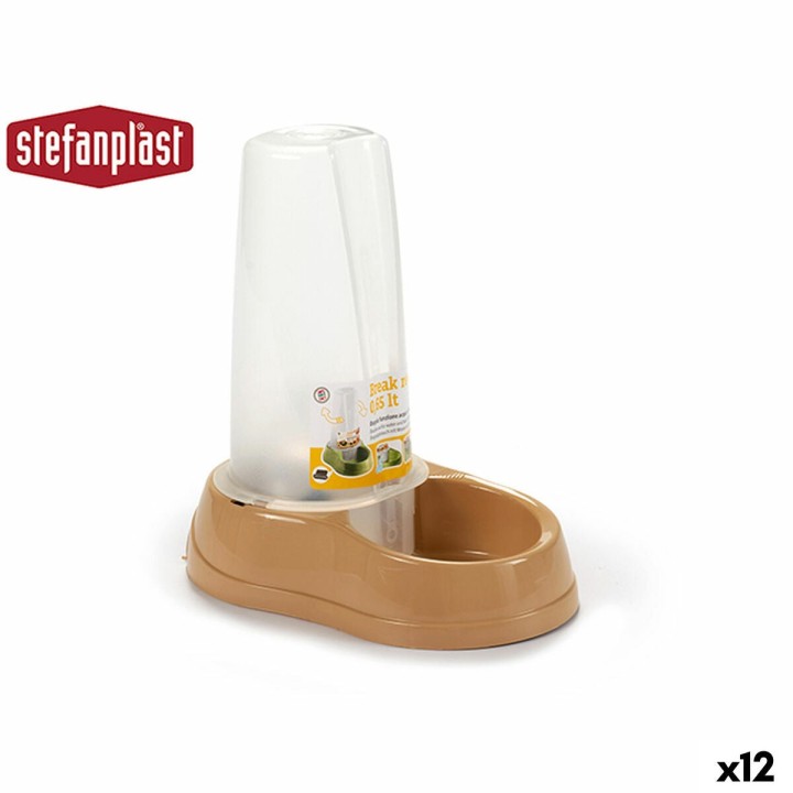 Futternapf für Haustiere Stefanplast 04093 Beige Kunststoff 650 ml 12 x 19,5 x 19 cm (12 Stück)