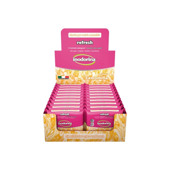 Feuchttücher für Haustiere Inodorina Refresh 24 Stück