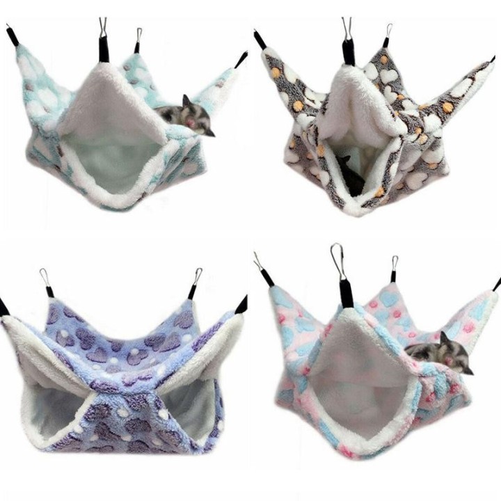 2 Größen für Frettchen, Ratten, Eichhörnchen, Hamster, Hängematte, Nest, Bett, Haus, Spielzeug, Hängekäfig, Haustierkäfig, Hä