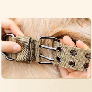 NYLON-Hundehalsband, Nackenschutz, weiches Innenfutter, atmungsaktiv, verstellbares Nylon-Hundehalsband mit Metall-D-Ring-Sch