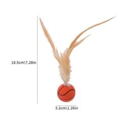 1/3PC Katze Bounce Ball Spielzeug Innen Rolling Ball Katze Und Feder Interaktive Spielzeug Ball Hund Spiel Pet q6T4 Soccer Ty