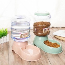 Automatischer Trinkbrunnen und Futterspender für Haustiere, 3,8 l, für Katzen und Hunde 500ml weiß
