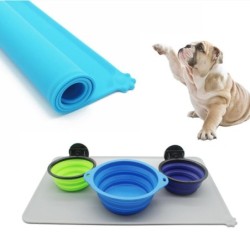 Silikon-Futtermatten für Hunde, Antihaftbeschichtung, rutschfest, wasserdicht, Futternapfmatten für Haustiere, Tischset, Futt