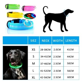LED-Halsband für Hunde, leuchtend, USB-Aufladung, leuchtendes Halsband für kleine und große Hunde, Anti-Verlust-Halskette, Na