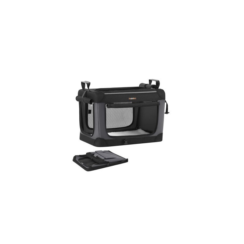 FEANDREA Hundebox faltbar, Hundetasche, Oxford-Gewebe S/M 60 cm, 42 cm, 42 cm