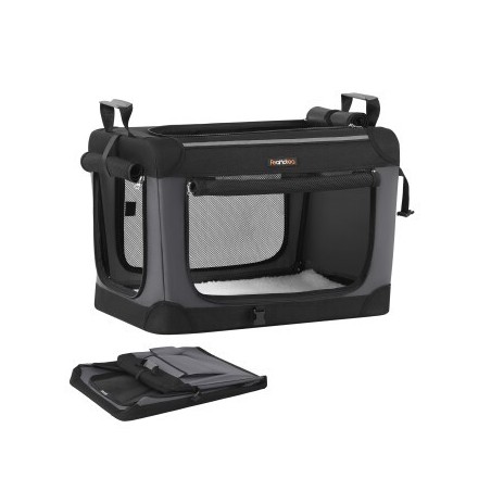 FEANDREA Hundebox faltbar, Hundetasche, Oxford-Gewebe S/M 60 cm, 42 cm, 42 cm
