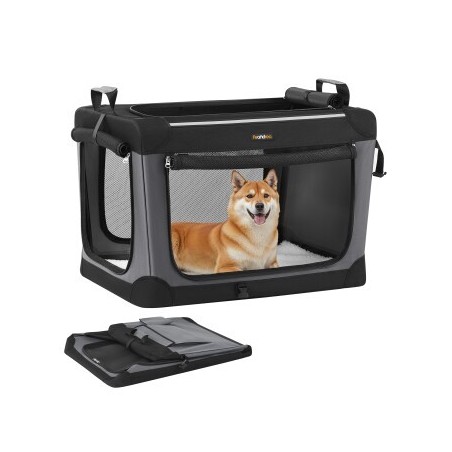 FEANDREA Hundebox faltbar, Hundetasche, Oxford-Gewebe S/M 76,2 cm, 53,4 cm, 53,4 cm