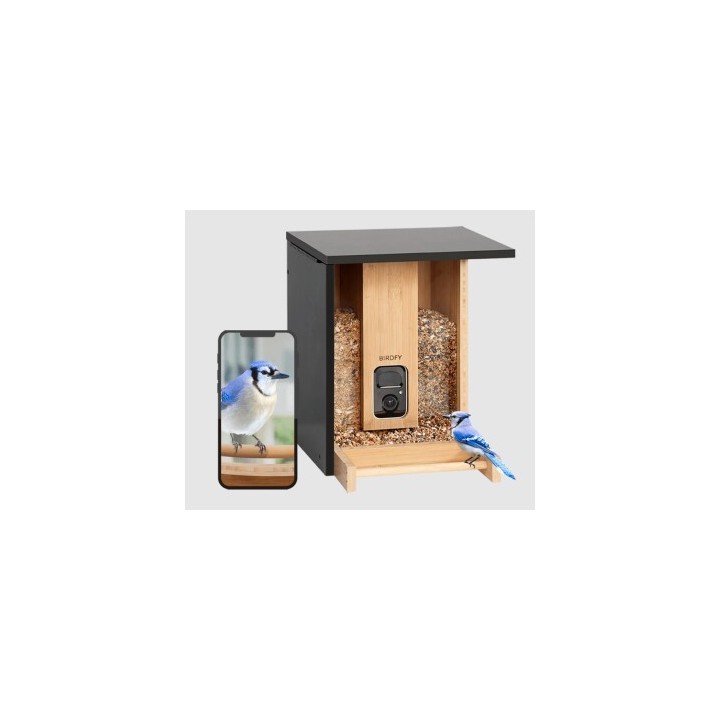 BIRDFY Futterautomat Bamboo AI im Abonnement + Solarpanel