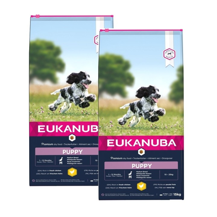 EUKANUBA Growing Puppy Medium Breeds Chicken 30 kg (2 x 15kg)