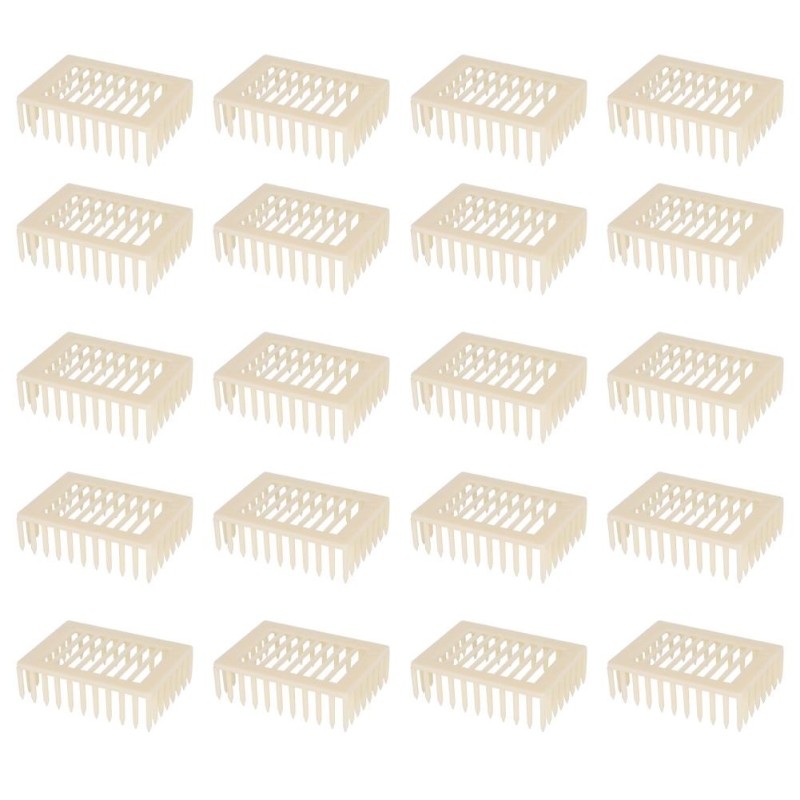 20Pcs Kunststoff Quadratische Form Königin Aufzucht Box Bee Käfig Imker Werkzeug Bienenzucht Ausrüstung