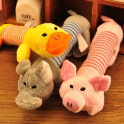 Elefant, Schwein, Ente, quietschend, Plüsch-Kauspielzeug, Souud-Spielzeug für Haustier, Welpe, Hund Pig