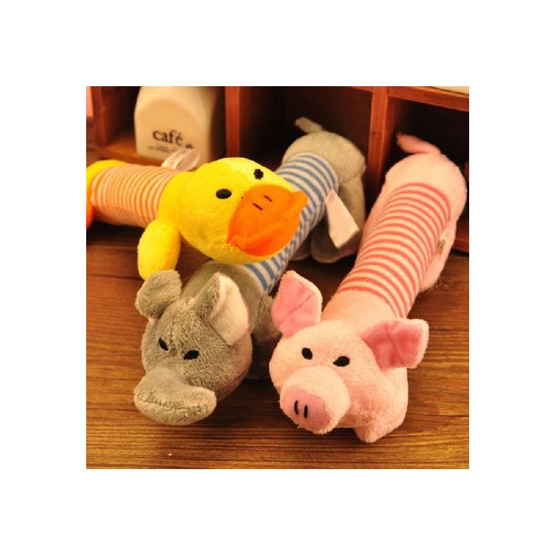 Elefant, Schwein, Ente, quietschend, Plüsch-Kauspielzeug, Souud-Spielzeug für Haustier, Welpe, Hund Pig
