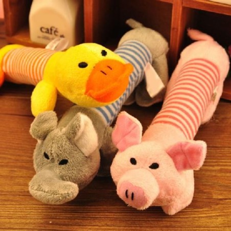 Elefant, Schwein, Ente, quietschend, Plüsch-Kauspielzeug, Souud-Spielzeug für Haustier, Welpe, Hund Pig