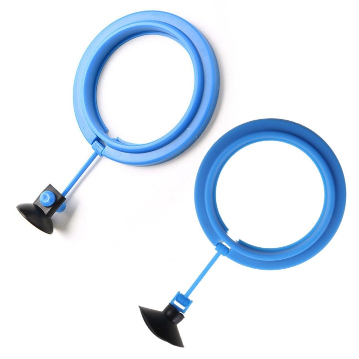 Fischfütterungsring, Aquariumsicherer schwimmender Futterspender für Goldfische, runde Form, aufhängbare Kreise mit Saugnäpfe